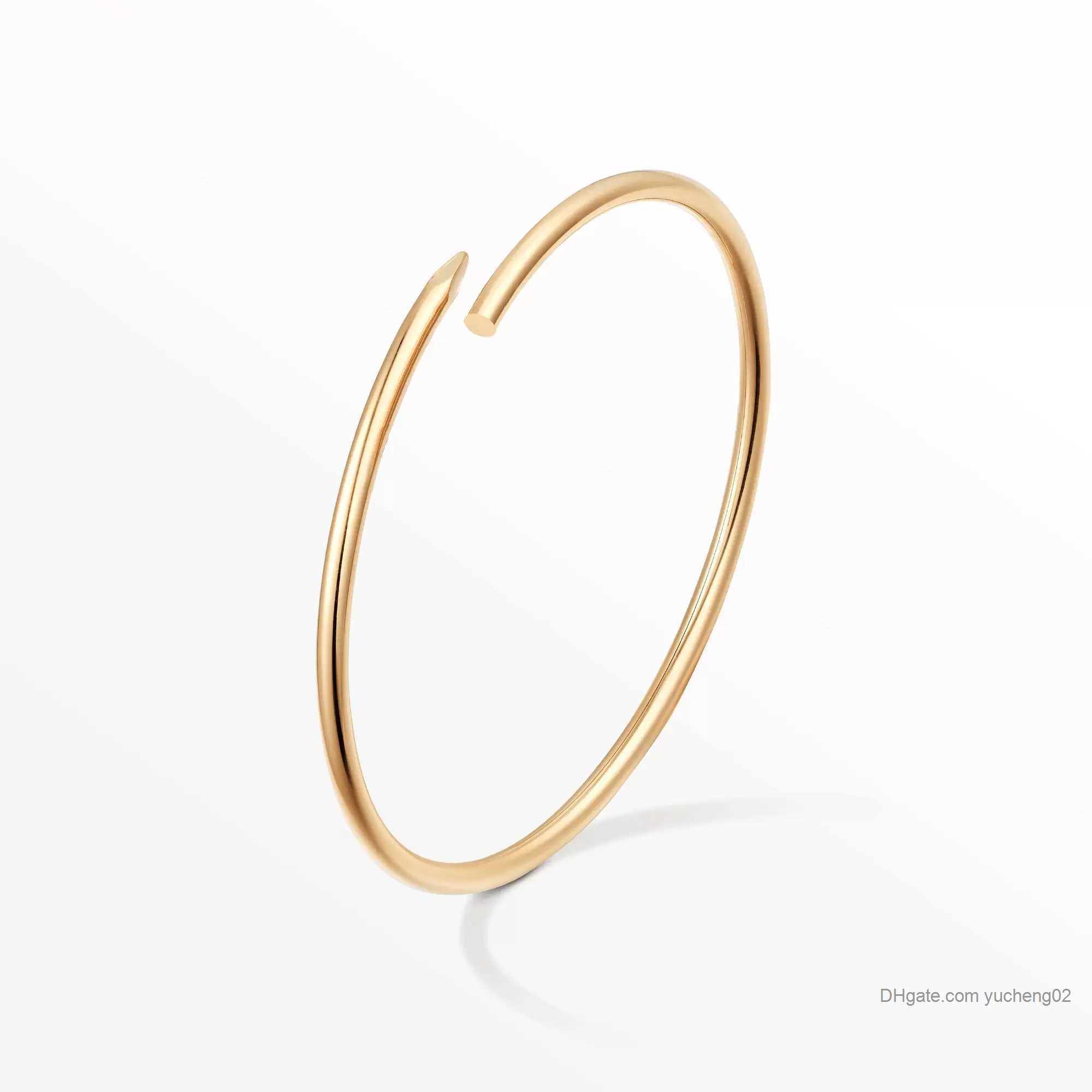 2.8MM Designer Thin 6Th Nail Bracelet Bangle Titanium Steel 18K Gold Plated Bracelets Women Love Bracelet Bangles Jewelry Gift Size 17 19 yucheng02
2.8MM Designer Thin 6Th Nail Bracelet Bangle Titanium Steel 18K Gold Plated Bracelets Women Love Bracelet Bangles Jewelry Gift Size 17 19 yucheng02