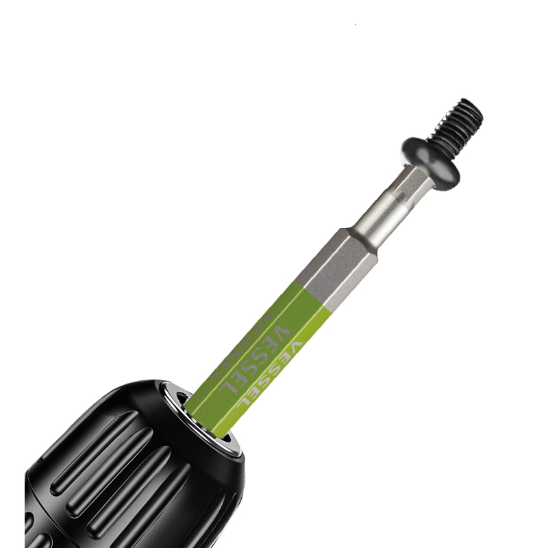 Screwdrivers VESSEL 1/4 Inch Single End Hex Key Screwdriver Bit Hex Head Allen Wrench Drill Bits with Magnetic Tip Japan Tools No.GSH 230508