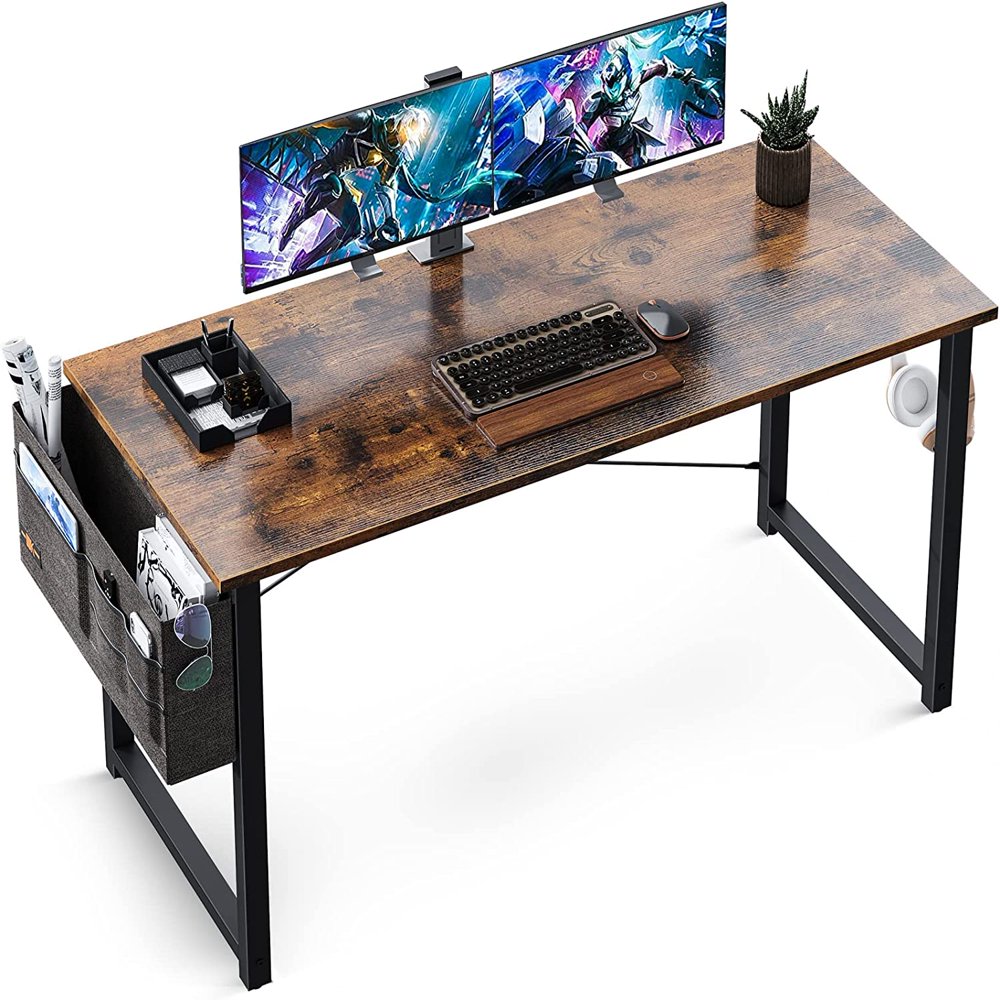 Home Computer Writing Desk 39 inch, Sturdy Home Office Table, Work Desk with a Storage Bag and Headphone Hook, Vintage
Home Computer Writing Desk 39 inch, Sturdy Home Office Table, Work Desk with a Storage Bag and Headphone Hook, Vintage