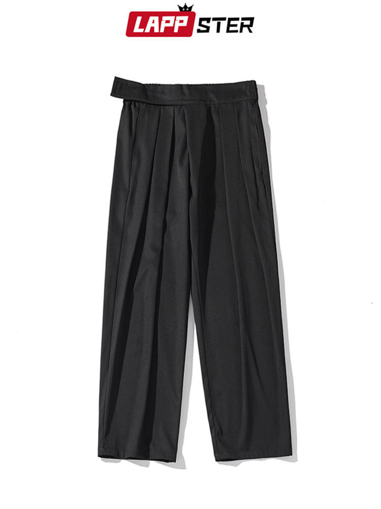 Men's Pants LAPPSTER Men Korean Fahions Wide Leg Pants Mens Black Loose Casual Harem Pants Japanese Streetwear Joggers Sweatpants 5XL 230508