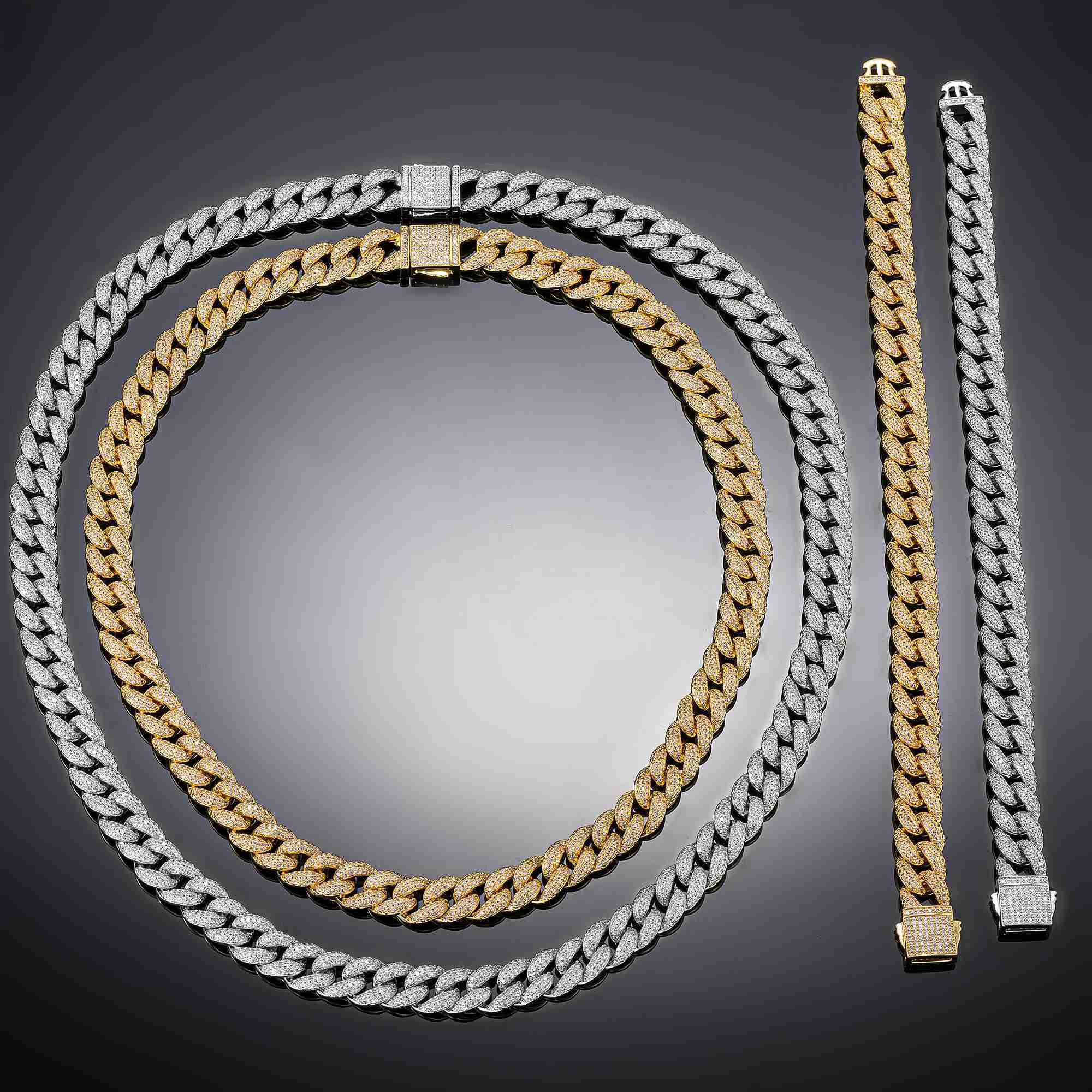 10mm 3row S925 Sliver Miami Baguette Miami Hip Hop Bling Men Jewelry Custom Necklace Moissanite Cuban Chain
10mm 3row S925 Sliver Miami Baguette Miami Hip Hop Bling Men Jewelry Custom Necklace Moissanite Cuban Chain