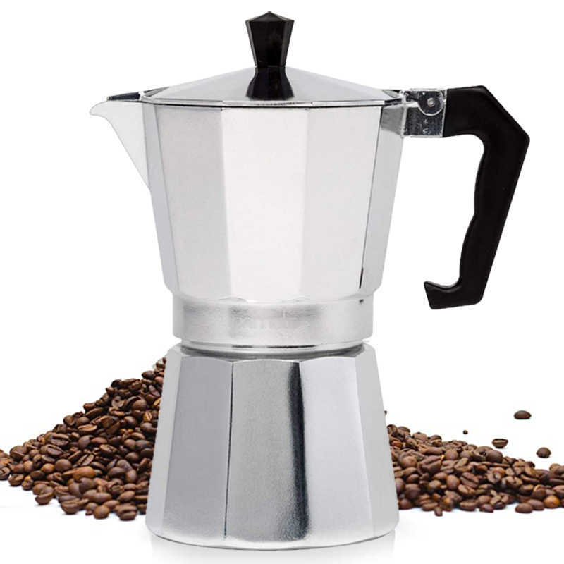 Coffee Pots Aluminum coffee potentiometers durable cup moka espresso coffee maker percolator practical coffee maker filters 50/100/150/300/450/60