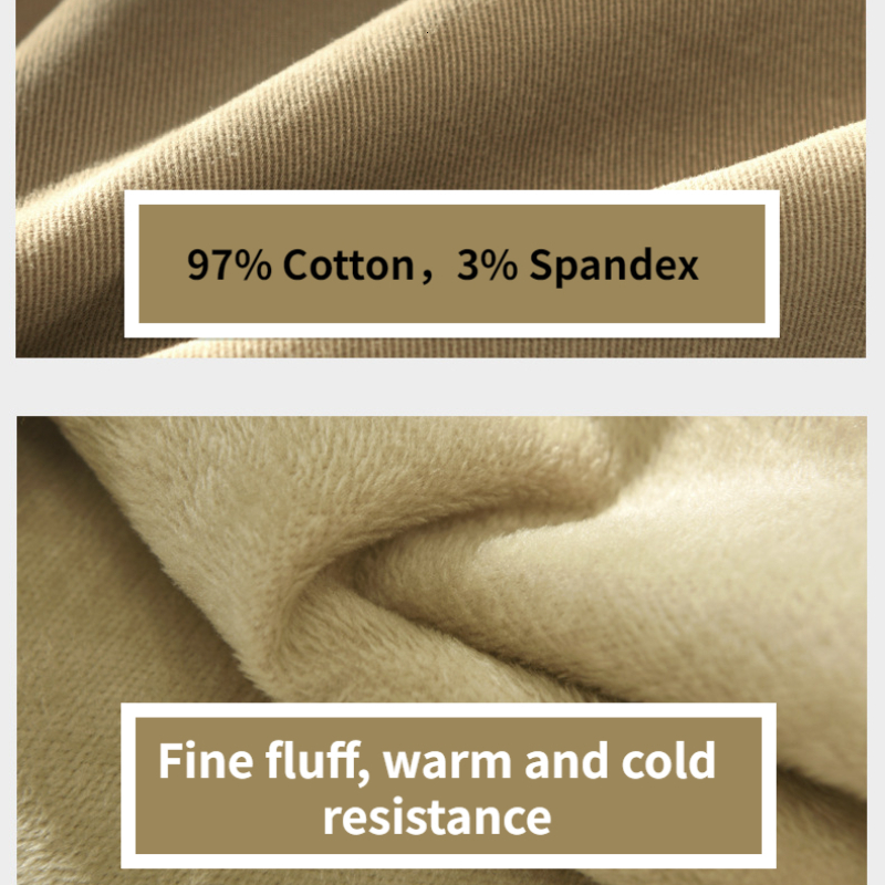 Men's Pants Autumn Winter Men's Trousers Cotton Casual Button Big Pocket Velvet Cargo Pants Oversize 4XL AZ301 AZ338 230508