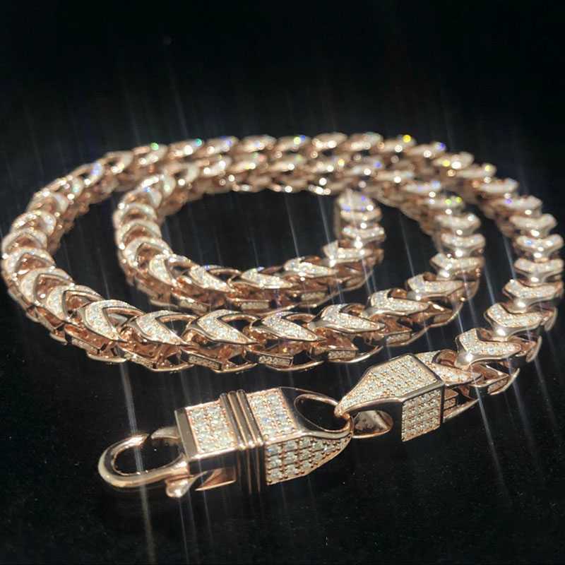 New Trendy Wheat Hip Hop Necklace 925 Silver Plated with Studded Moissanite Cuban Chain
New Trendy Wheat Hip Hop Necklace 925 Silver Plated with Studded Moissanite Cuban Chain
