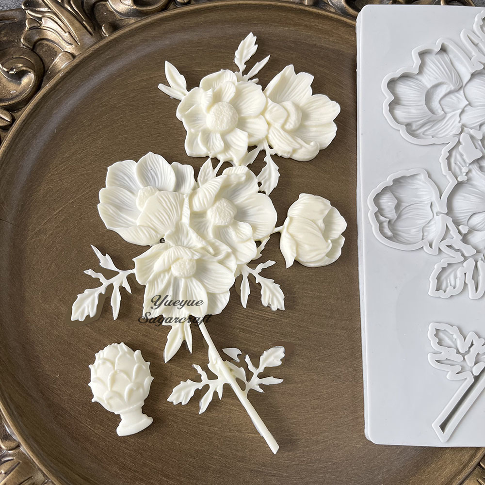 Baking Moulds Flower Silicone Epoxy Resin Plaster Mould cake mold fondant molds cake decorating tools DIY resin molds silicone mold 230506