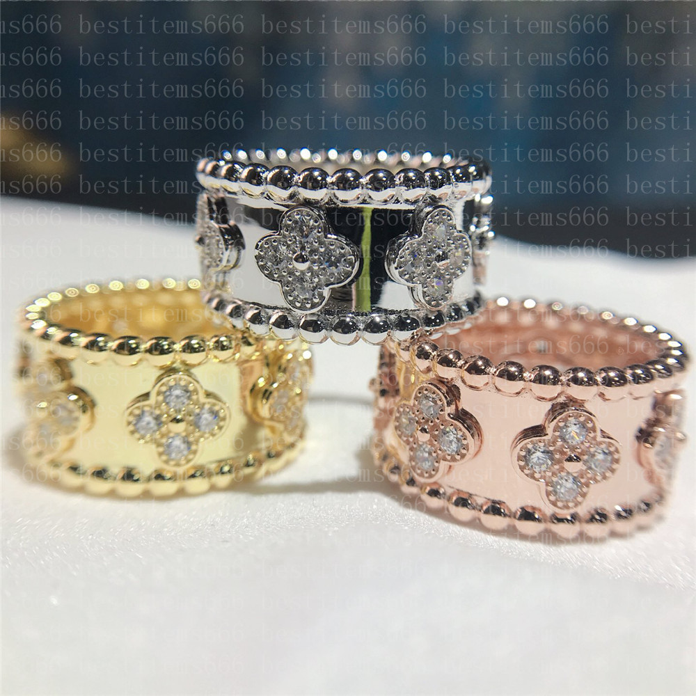 Fashion Classic Lucky 4/Four Leaf Clover 3 Color Ring Mother Of Pearl 18K Gold Plated Ring Ladies And Girls Valentine's Day Mother's Engagement high quality Jewelry Gift
Fashion Classic Lucky 4/Four Leaf Clover 3 Color Ring Mother Of Pearl 18K Gold Plated Ring Ladies And Girls Valentine's Day Mother's Engagement high quality Jewelry Gift