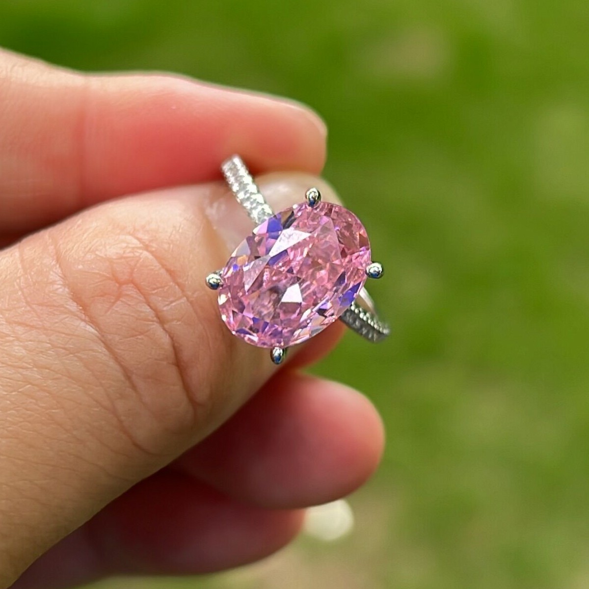 Unique Sterg Sier Pink CZ Wedding Ring | Stunning Bridal Jewelry Gift
