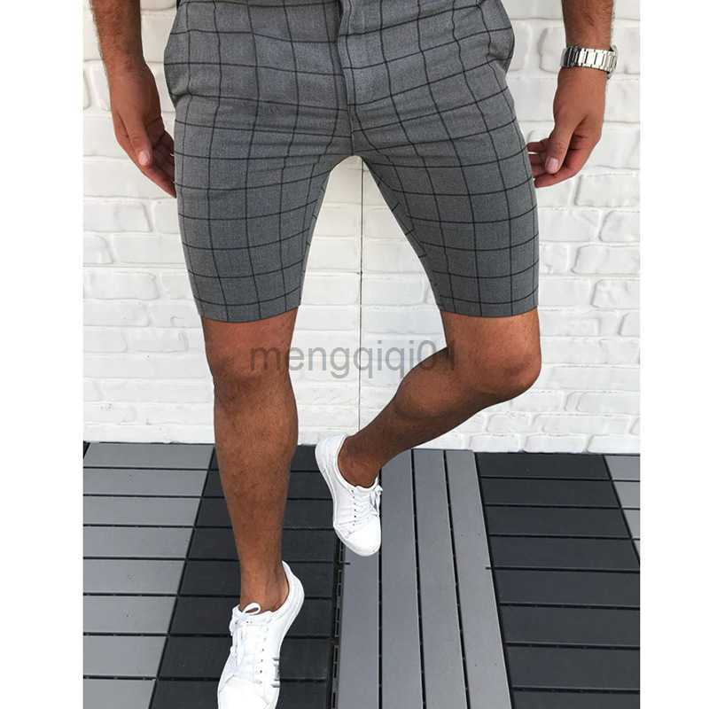 Men's Shorts 2022 New Fashion Male Short Pants Smart Fashion Men's Clothing Plaid Thin Mid Waist Beach Casual Shorts Pants For Men Dress Y23