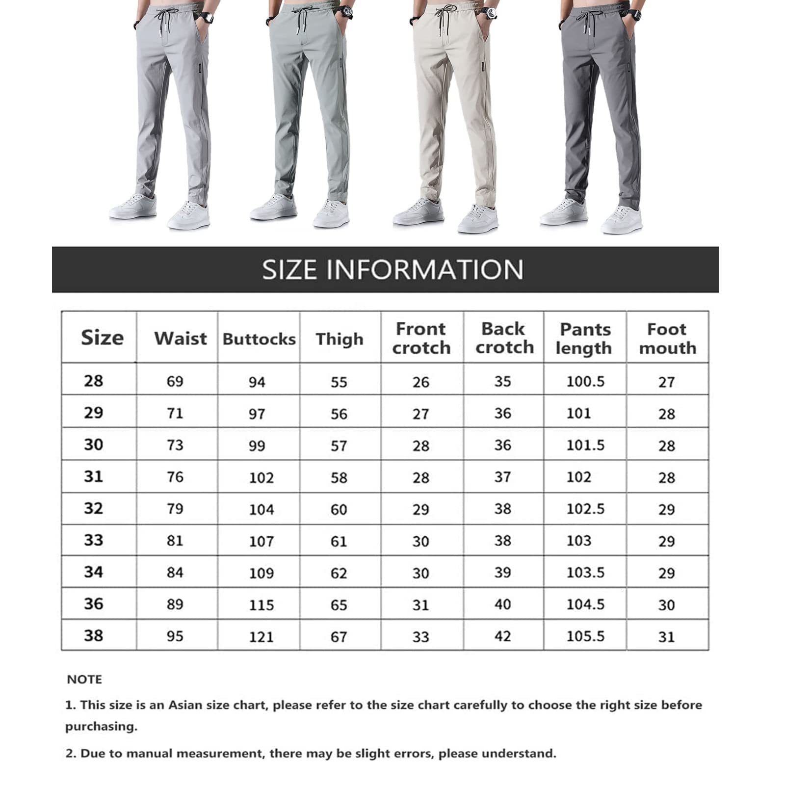 Men's Pants Men's Quick Dry Pants Casual Sports Trousers Elastic Waist Breathable Running Jogger Drawstring Sweatpants with Pockets L-3XL 23