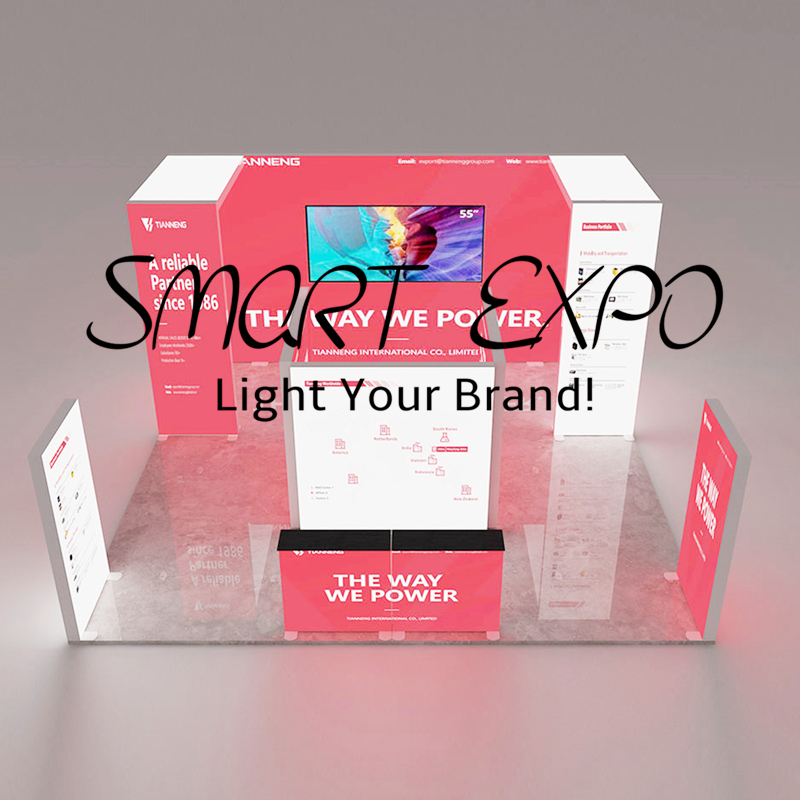 Visual Mobile Promotion Illuminated Booth Advertising Display with Custom Branding Prints