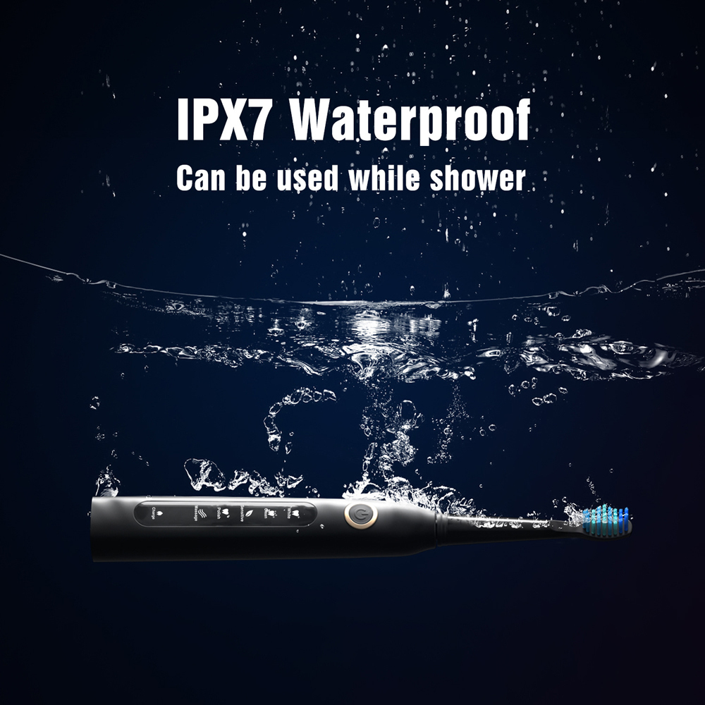 Other Oral Hygiene Electric Sonic Toothbrush USB Rechargeable Adult Waterproof Electronic Tooth Brushes Replacement Heads Travel Set 230508
