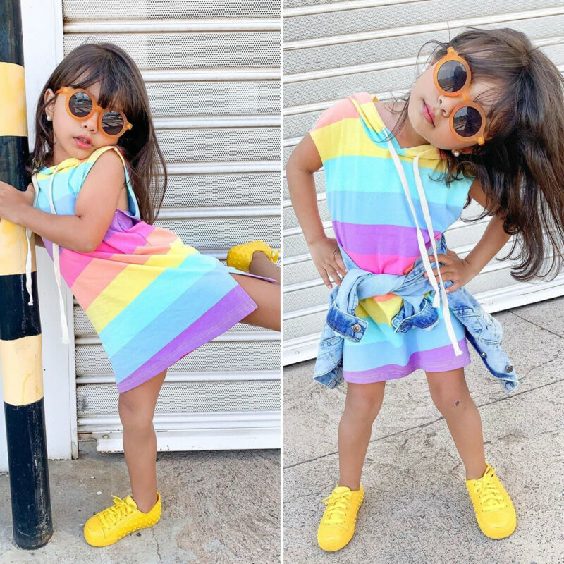 Girl s Dresses Pudcoco Kids Baby Girl Summer Sleeveless Rainbow Striped Dress Outfit Sunsuit Clothes 230508, Pink
Girl s Dresses Pudcoco Kids Baby Girl Summer Sleeveless Rainbow Striped Dress Outfit Sunsuit Clothes 230508, Pink