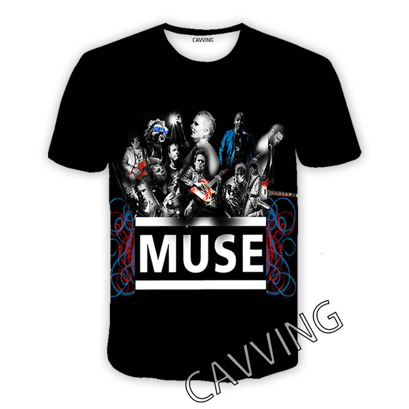 Men's T-Shirts Fashion Women/Men's 3D Print MUSE Rock Casual T-shirts Hip Hop Tshirts Harajuku Styles Tops Clothing Size S-7XL T01 230508