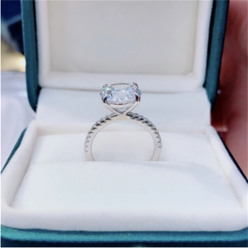 ring 2ct Moissanite Diamond Ring 100% Real 925 sterling silver Wedding band Rings for Women Bridal Engagement Jewelry