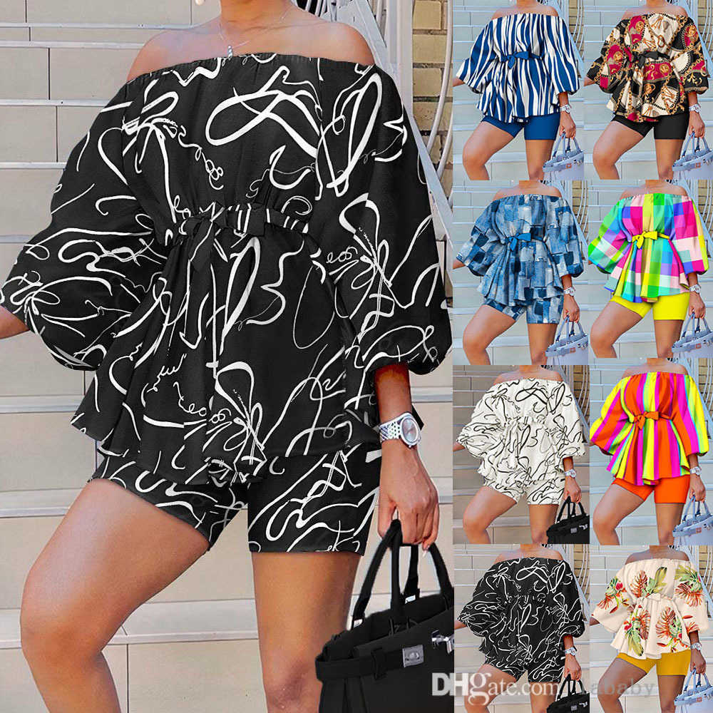 Plus Size -3XL Designer Tracksuit Women Summer 2 Pece Sets Clothing Fashion Sexy Off Shoulder Top And Shorts Belt Two Piece Set For Ladies, Color check printing
Plus Size -3XL Designer Tracksuit Women Summer 2 Pece Sets Clothing Fashion Sexy Off Shoulder Top And Shorts Belt Two Piece Set For Ladies, Color check printing