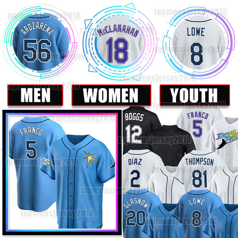 18 Shane McClanahan Jersey 5 Wander Franco Randy Arozarena Baseball Wade Boggs Yandy Diaz Rays Vidal Brujan Brandon Lowe Margot Christian Bethancourt Isaac Paredes, Men retro jersey(g m)
18 Shane McClanahan Jersey 5 Wander Franco Randy Arozarena Baseball Wade Boggs Yandy Diaz Rays Vidal Brujan Brandon Lowe Margot Christian Bethancourt Isaac Paredes, Men retro jersey(g m)