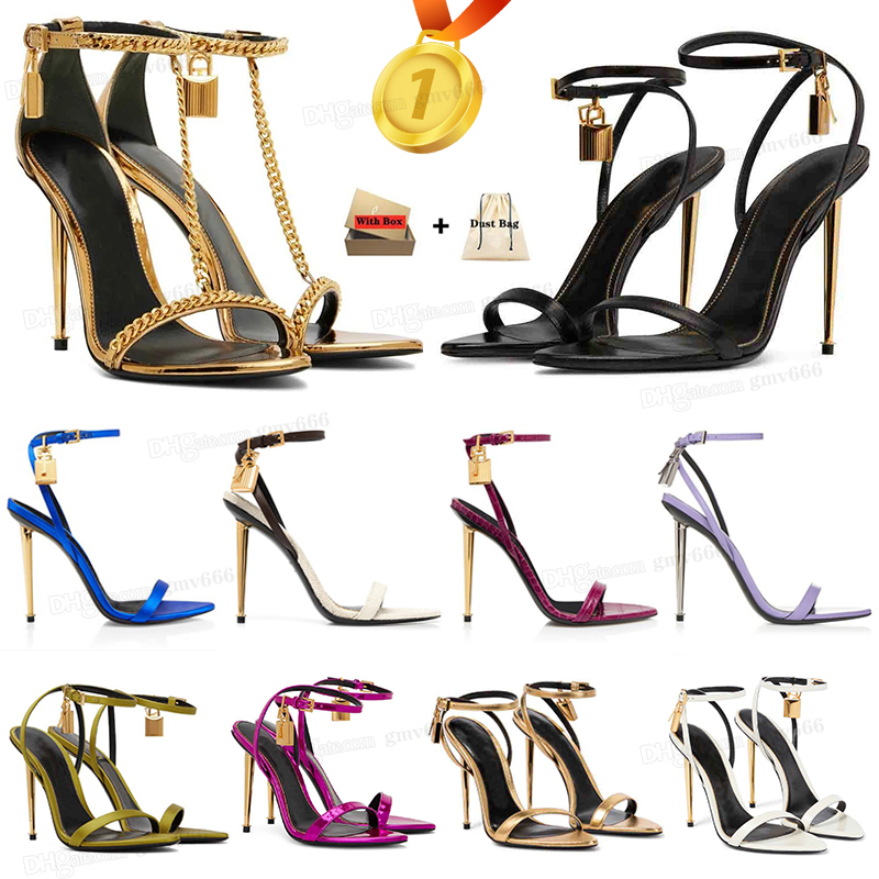 2023 Dress shoes High Leather Sandals Summer Luxury Pop Gold-plated Carbon Nude Black bule Pumps Sandal