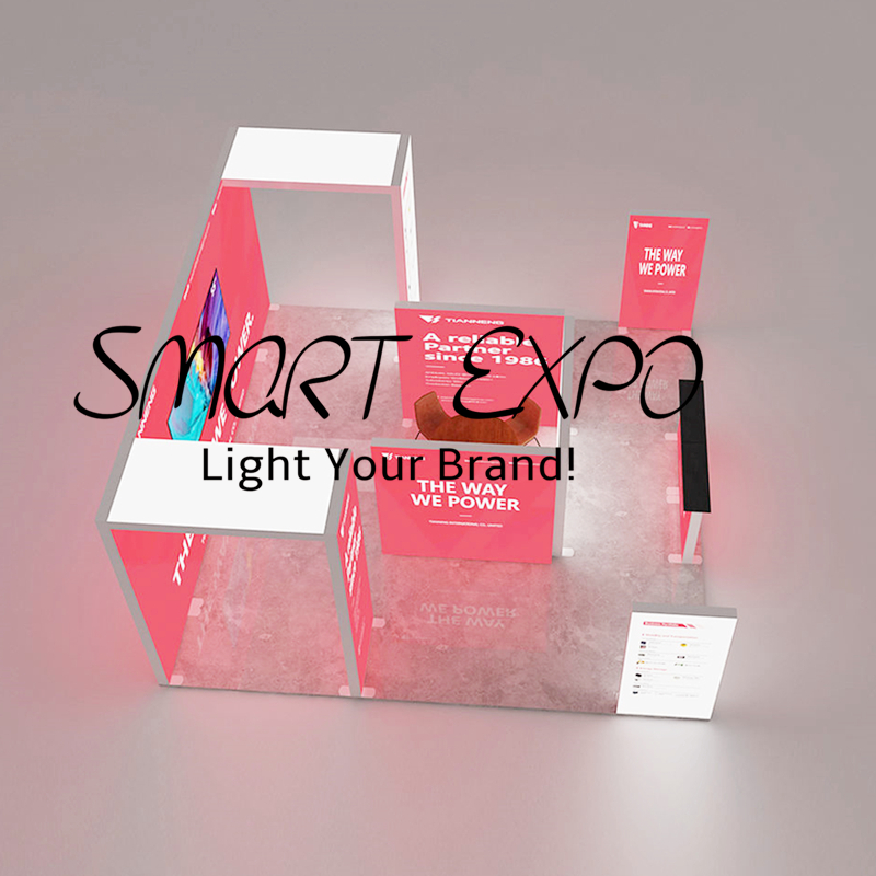 Visual Mobile Promotion Illuminated Booth Advertising Display with Custom Branding Prints