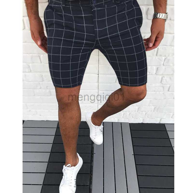 Men's Shorts 2022 New Fashion Male Short Pants Smart Fashion Men's Clothing Plaid Thin Mid Waist Beach Casual Shorts Pants For Men Dress Y23