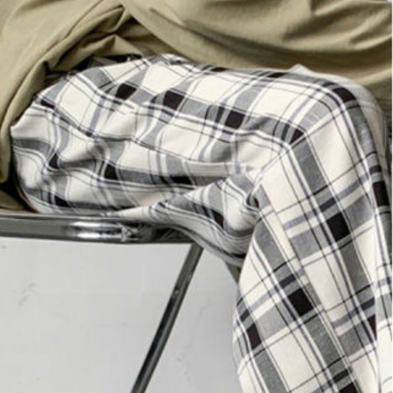 Men's Pants Men Pants Plaid Loose Comfortable Retro Casual All-match Elastic Waist Chic Wide Leg Trousers Fashion Streetwear Korean Style 230508