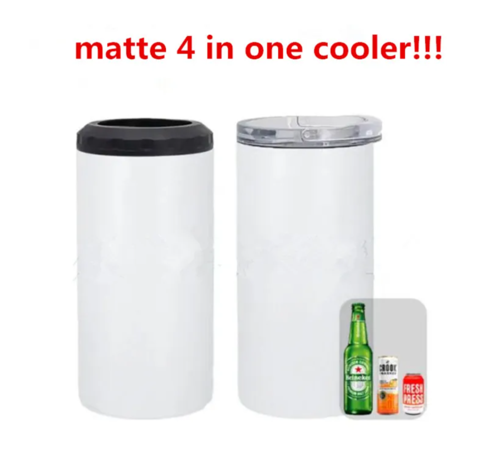 Sublimation Matte 4 In 1 Cooler Tumbler with 2 Lids 16oz Blank Can Cooler White Stainless Steel Straight Tumbler G0508
Sublimation Matte 4 In 1 Cooler Tumbler with 2 Lids 16oz Blank Can Cooler White Stainless Steel Straight Tumbler G0508