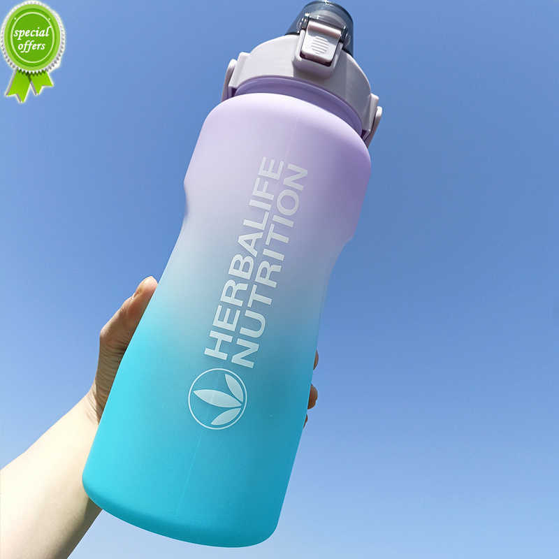 Herbalife Nutrition Bottle 1100/2000mlgradient Drinking Water Space Cup Milk Carton Water Bottle with Straw