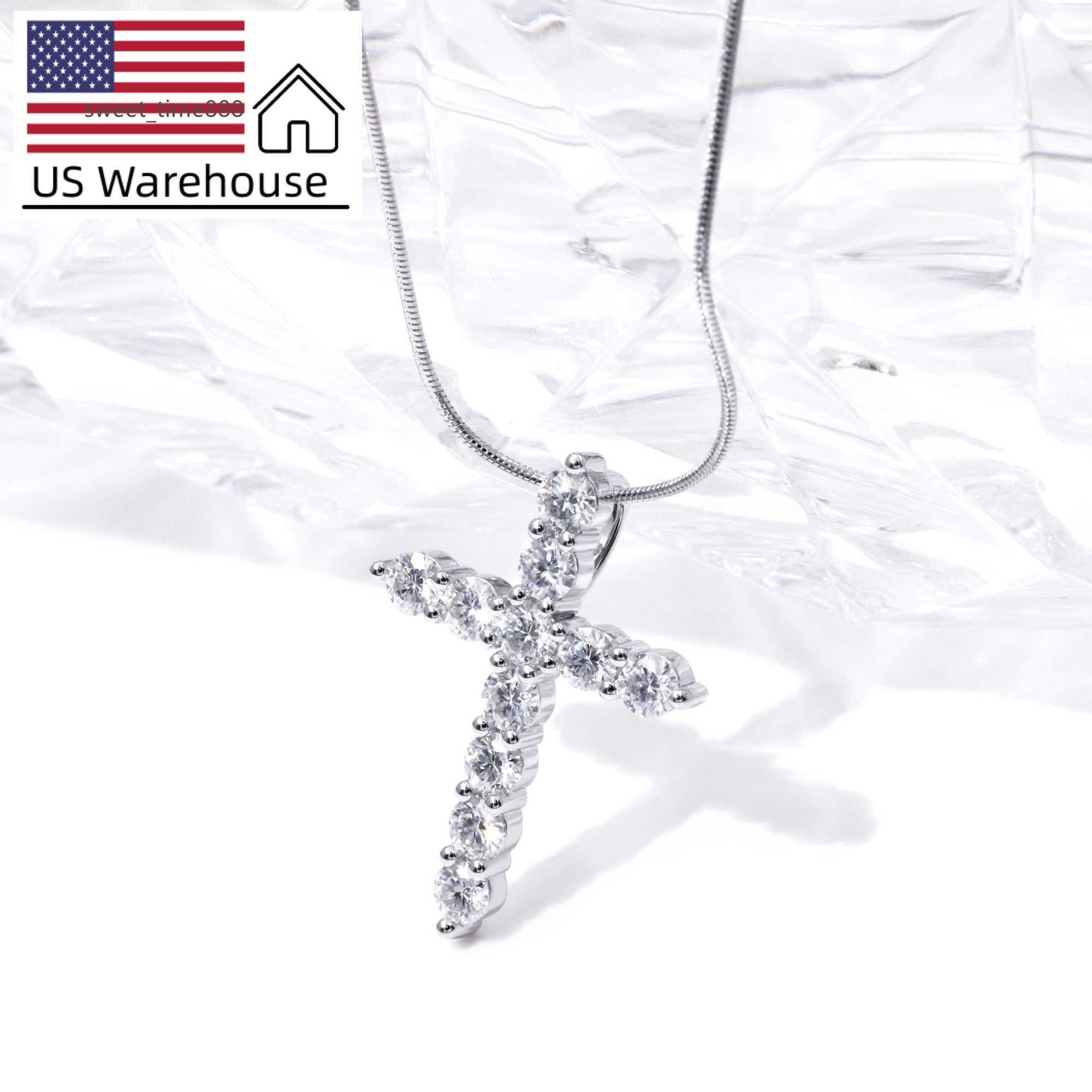 US warehouse wholesale free shipping 925 sterling sliver gold plated moissanite diamond cross pendant necklace
US warehouse wholesale free shipping 925 sterling sliver gold plated moissanite diamond cross pendant necklace