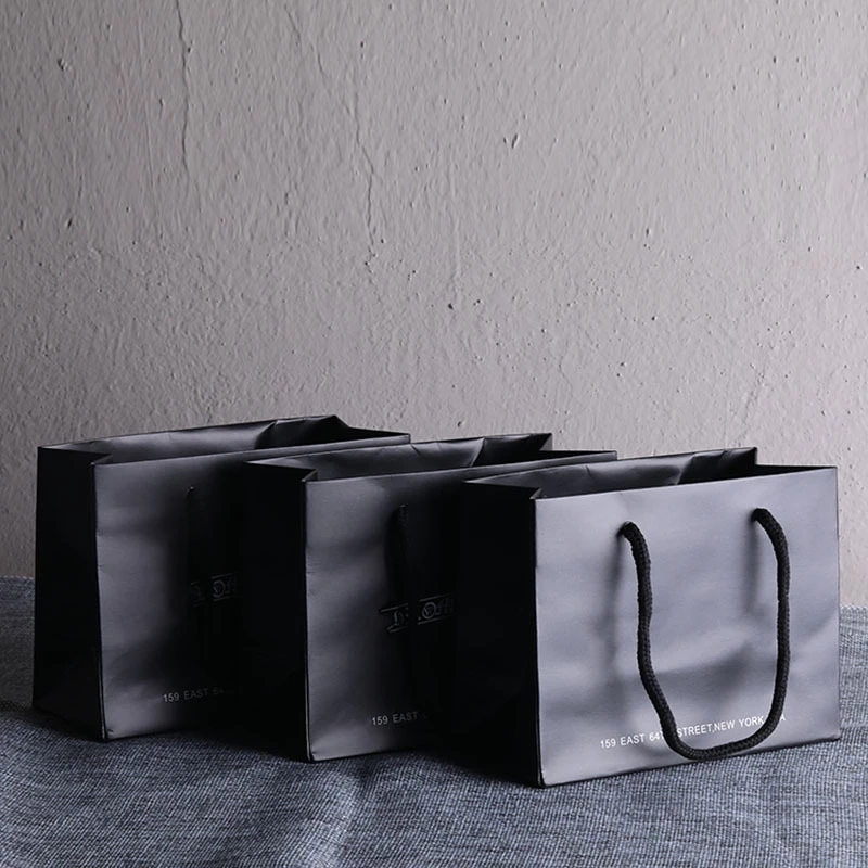 Fashion Box Black Zee Horseshoe Printed Velvet Bag Ring Box Bracelet Box Packaging