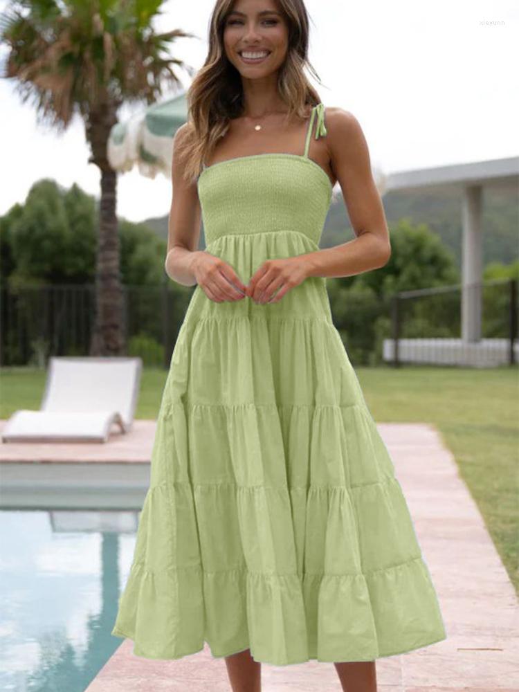 Casual Dresses Spring Summer Women Solid Dress Elegant Sweet Office Lady Sleeveless Sexy Print Vintage Lace Up Slim Midi Slip 2023, Light green
Casual Dresses Spring Summer Women Solid Dress Elegant Sweet Office Lady Sleeveless Sexy Print Vintage Lace Up Slim Midi Slip 2023, Light green