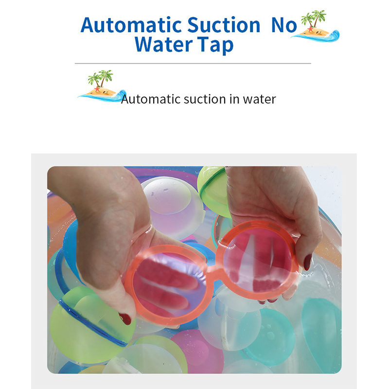 Bath Toys Water balloon water bomb splash ball toy reusable water balloon garden game children playing with water toys 230506