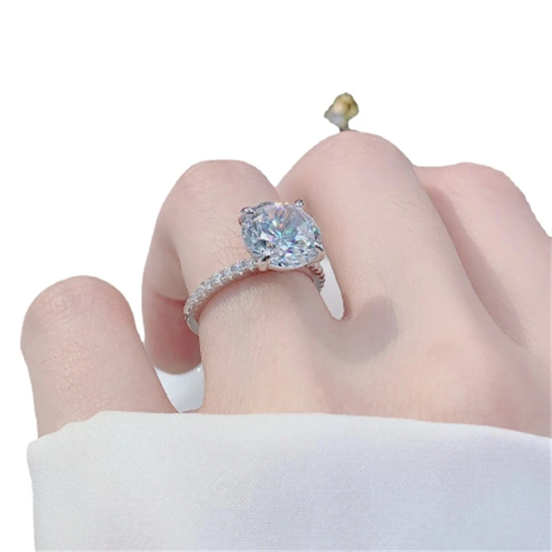 ring 2ct Moissanite Diamond Ring 100% Real 925 sterling silver Wedding band Rings for Women Bridal Engagement Jewelry
