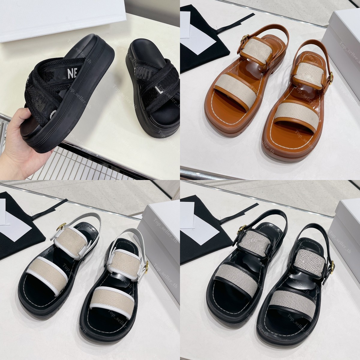 Triomphe Sandal Calfskin Vegetal Tanning Canvas Sandals Block Slide Mesh Textile Jacquard Slippers Women Summer Platform Slides
Triomphe Sandal Calfskin Vegetal Tanning Canvas Sandals Block Slide Mesh Textile Jacquard Slippers Women Summer Platform Slides