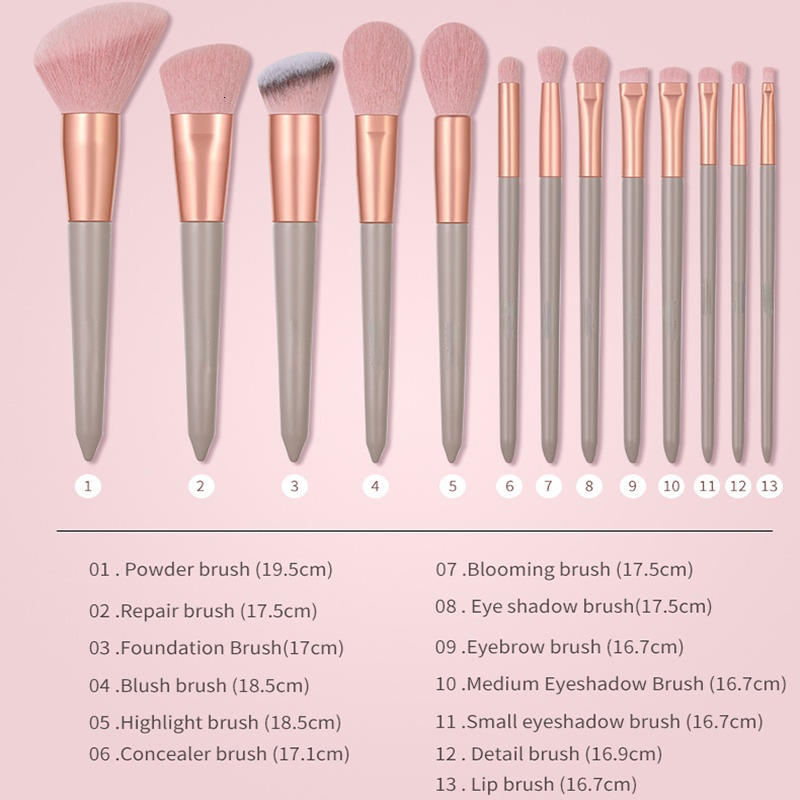 Makeup Tools BANFI 13Pcs Makeup Brushes Set Soft Concealer Eyeshadow Foundation Blush Lip Eyebrow Brushes Set Face Make-up Cosmetics Tool Kit 230508