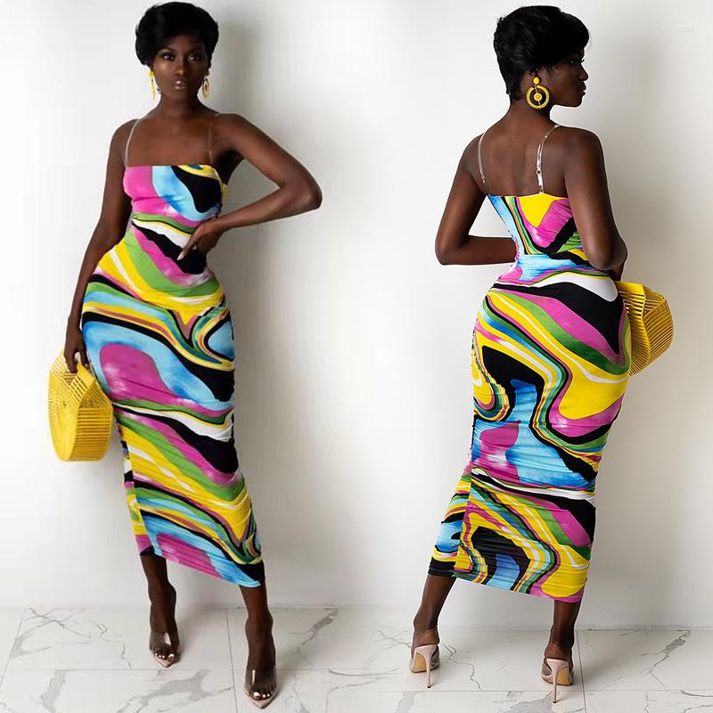 Casual Dresses Summer Sexy Female Bodycon Spaghetti Strap Dress Women Long Party Night Club Sleeveless Printed Backless African Clothes, Multi
Casual Dresses Summer Sexy Female Bodycon Spaghetti Strap Dress Women Long Party Night Club Sleeveless Printed Backless African Clothes, Multi