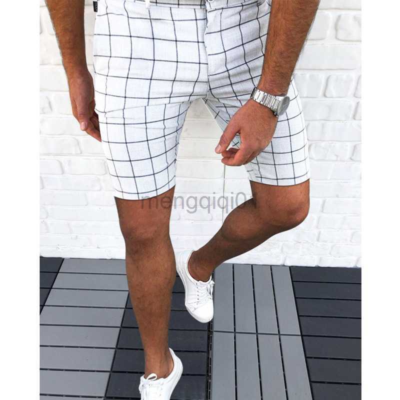 Men's Shorts 2022 New Fashion Male Short Pants Smart Fashion Men's Clothing Plaid Thin Mid Waist Beach Casual Shorts Pants For Men Dress Y23