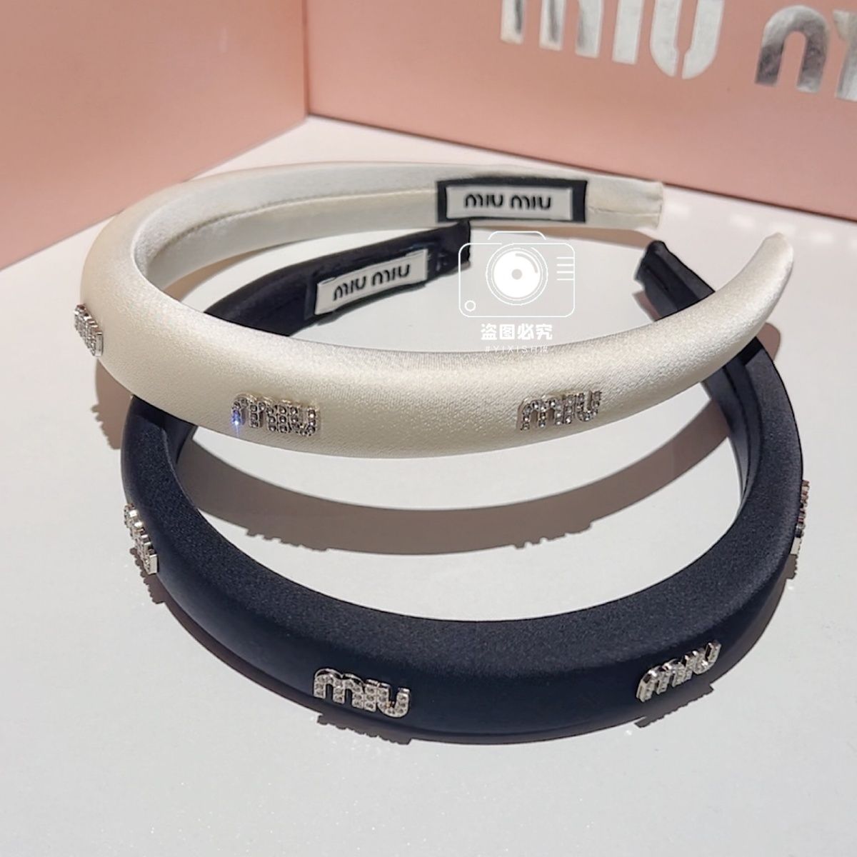 23 years miu letter rhinestone hairband versatile ins wind high skull top hairpin simple hair accessories headband