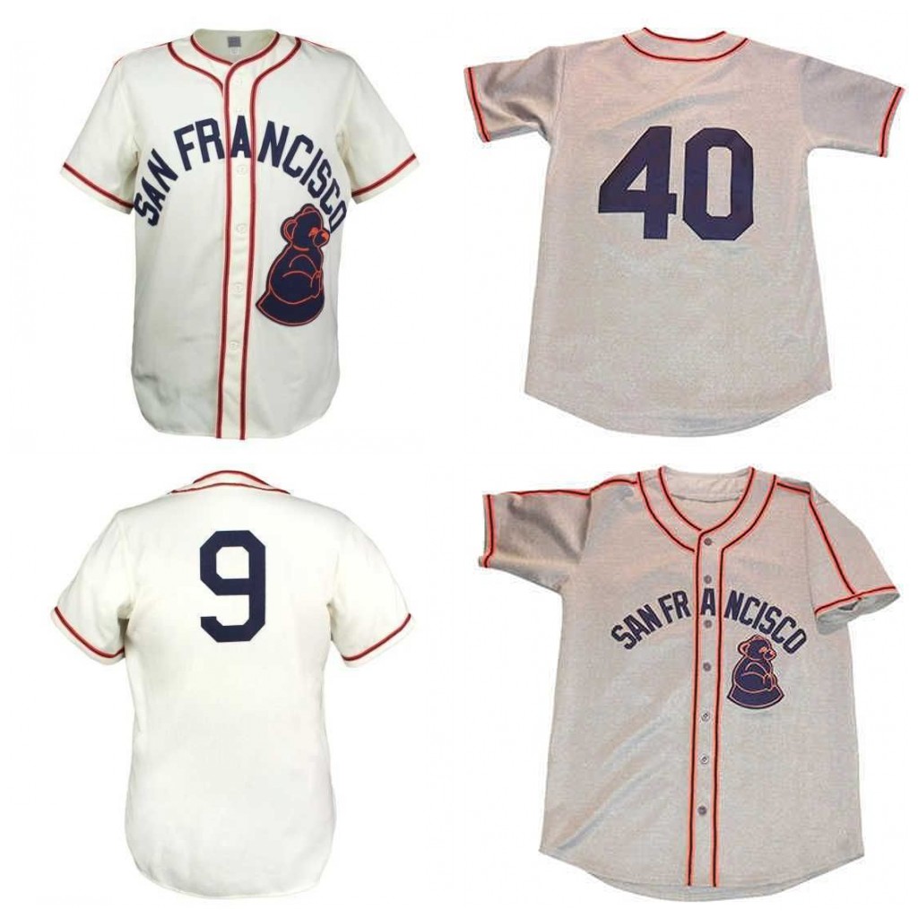 Custom Sttiched Baseball Jerseys San Francisco Sea Lions 1946 Home Jersey Stitch Sewn High Quality Collection Baseball Jerseys S-XXXL