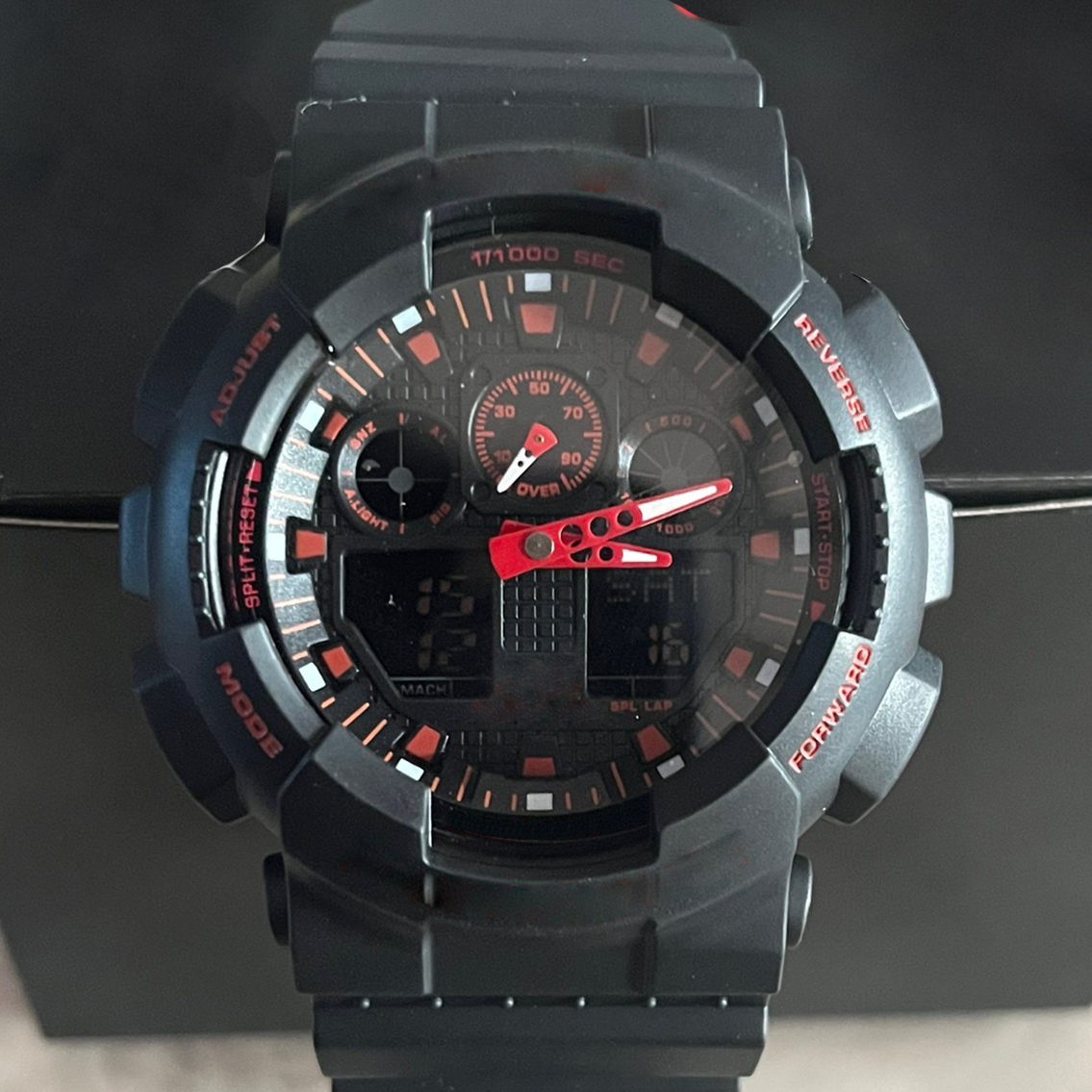 Sports Quartz Digital Men's Watch GX100 Alloy Dial Waterproof World Time Full Function LED Automatic Hand Raise Light Oak Series without box
Sports Quartz Digital Men's Watch GX100 Alloy Dial Waterproof World Time Full Function LED Automatic Hand Raise Light Oak Series without box