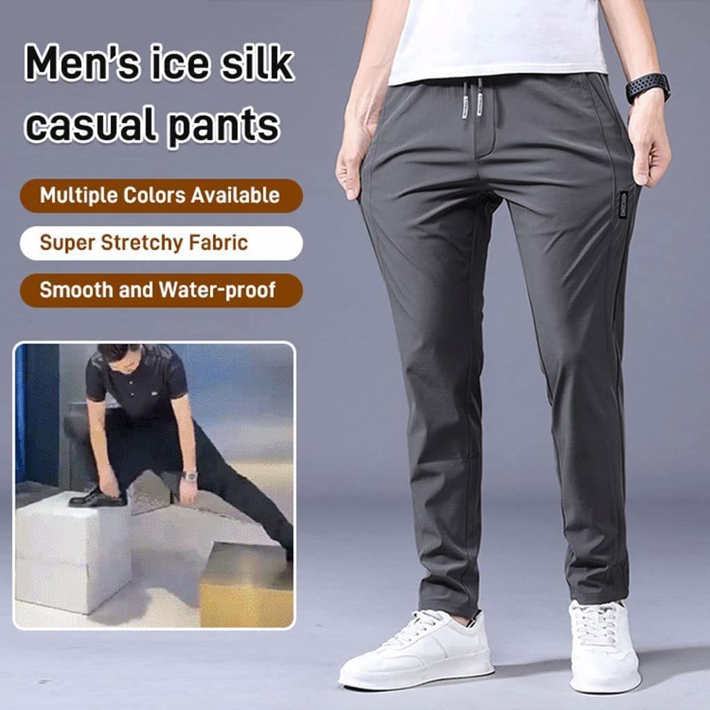 Men's Pants Men's Quick Dry Pants Casual Sports Trousers Elastic Waist Breathable Running Jogger Drawstring Sweatpants with Pockets L-3XL 23
