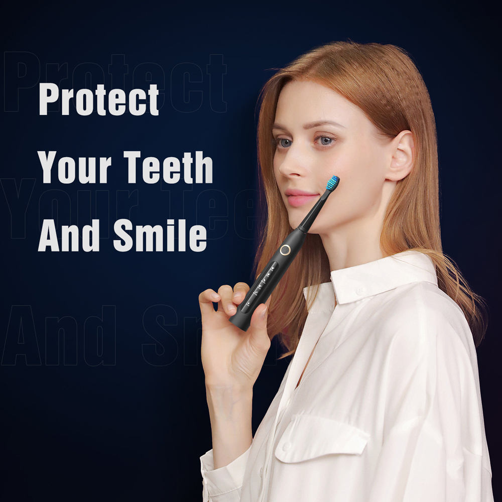 Other Oral Hygiene Electric Sonic Toothbrush USB Rechargeable Adult Waterproof Electronic Tooth Brushes Replacement Heads Travel Set 230508