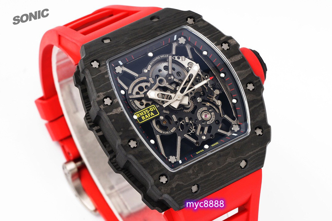 Soinc RM35-01 Watch features RMUL3 continuously empty manual upper chain movement Carbon fiber case Sapphire crystal glass mirror natural rubber strap, As shown
Soinc RM35-01 Watch features RMUL3 continuously empty manual upper chain movement Carbon fiber case Sapphire crystal glass mirror natural rubber strap, As shown