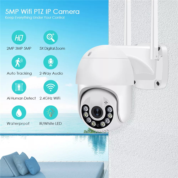 8MP 5MP Wifi IP Cameras Outdoor 1080P Surveillance PTZ Cam Security Protection CCTV Auto Two Way Audio camara vigilancia Iptv