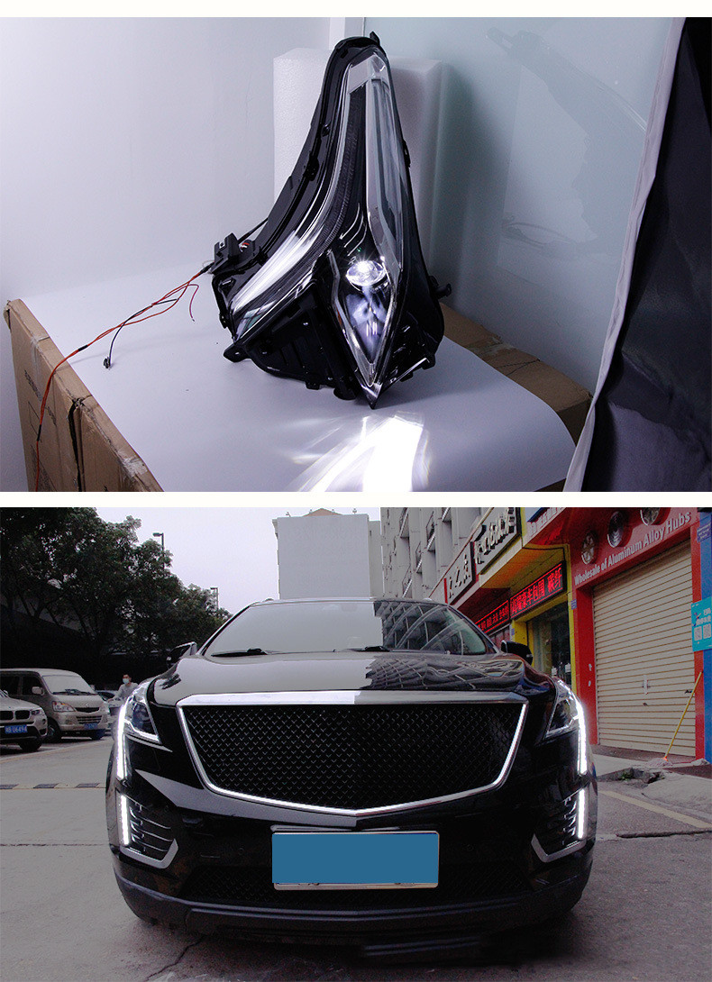 Auto Front Lights For Cadillac XT5 20 16-20 18 Headlamp Assembly Refitted LED Daytime Running Lamp Streamer Turn Signal