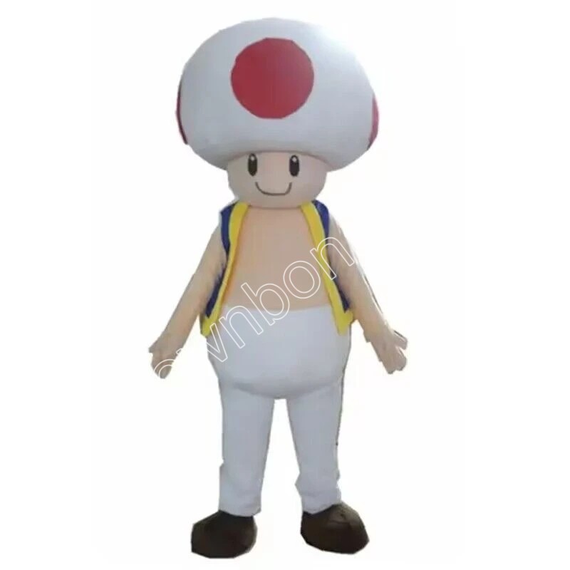 Adult Mushroom Head Mascot Costumes Cartoon Character Outfit Suit Xmas Outdoor Party Outfit Adult Size Promotional Advertising Clothings