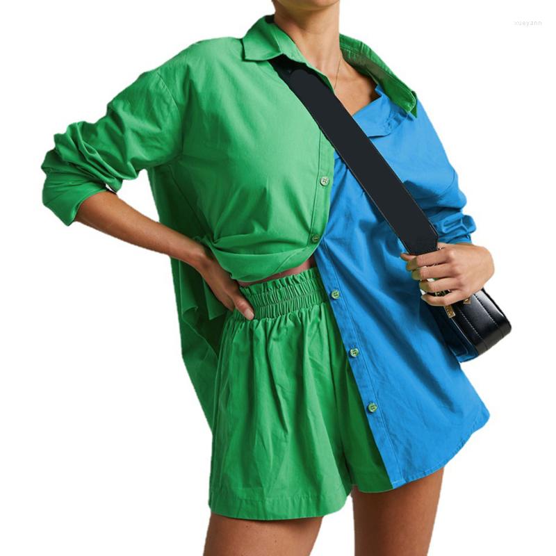 Womens Tracksuits sport suits Women Shirt With Mini Shorts Spring Summer Two Pieces Sets Fashion Clothing Outfits