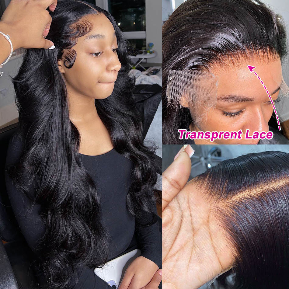 40 Inch Brazilian Body Wave 13x4 Transparent Lace Front Human Hair Wigs For Women 250 Density Water Wave Wear and GO Glueless Wig Ready To Wear