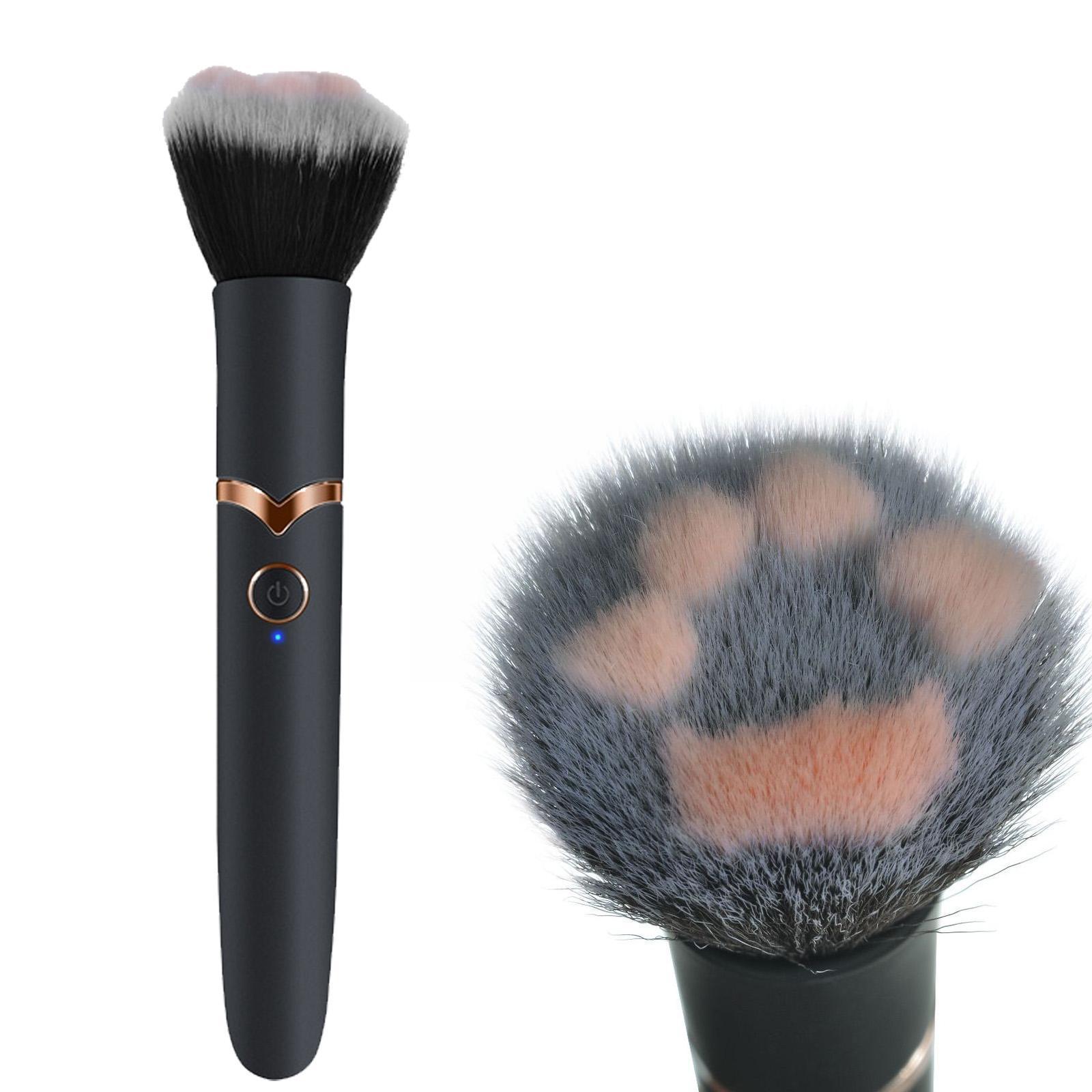 Makeup Tools Electric Makeup Brush Foundation Brush 10 Speeds Massage Vibration Loose Powder Blush For Face Makeup Beauty Tools F9G2 230508