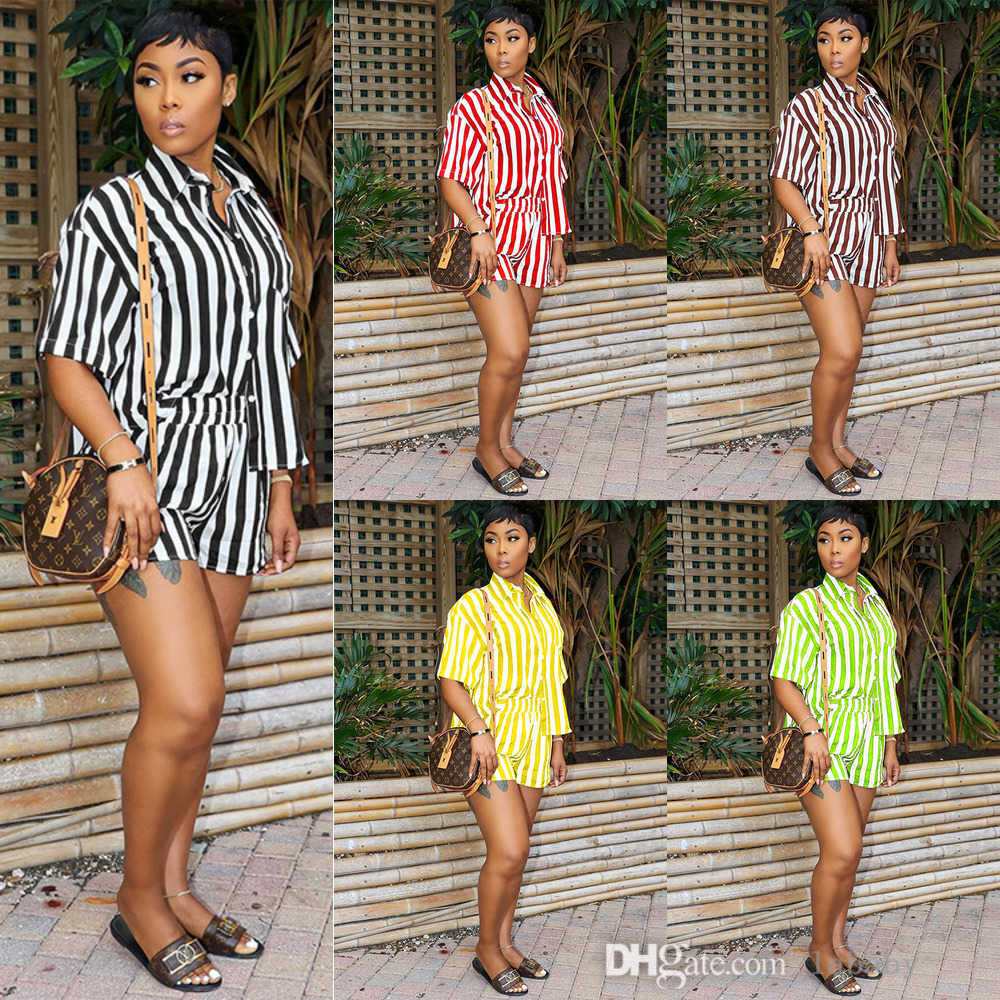 2023 Summer Womens Tracksuits Fashion Stripe Print Two Piece Set Loose Short Sleeve Shirt And Shorts Suits 2 Piece Sets outfit, Yellow9
2023 Summer Womens Tracksuits Fashion Stripe Print Two Piece Set Loose Short Sleeve Shirt And Shorts Suits 2 Piece Sets outfit, Yellow9