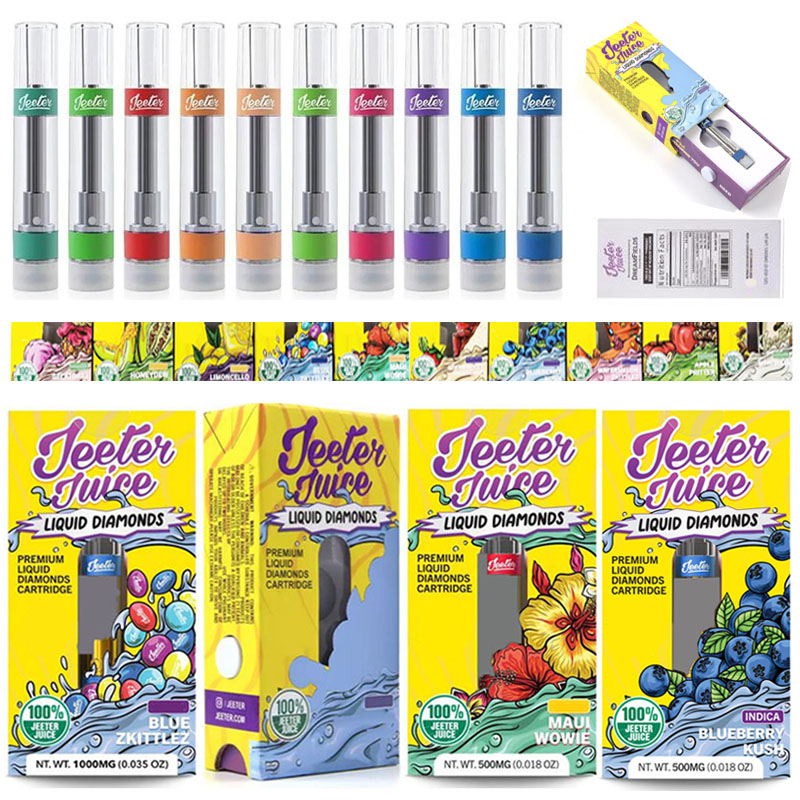 Jeeter Juice Premium Liquid Diamonds Cartridges 0.8ml 1.0ml Pressed G5 Disposable Vape Carts Kits With 10 Strains Childproof Drawer Box Packagings Seal Sticker
Jeeter Juice Premium Liquid Diamonds Cartridges 0.8ml 1.0ml Pressed G5 Disposable Vape Carts Kits With 10 Strains Childproof Drawer Box Packagings Seal Sticker