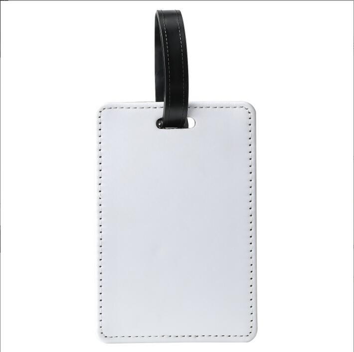 sublimation luggage tags for suitcases Glitter Blank Travel Tag with Strap Heat Transfer Name ID DIY Card Blanks
